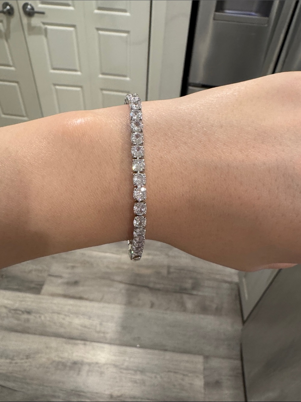 Classic 4mm CZ Tennis Bracelet with Extension – Silver Tone